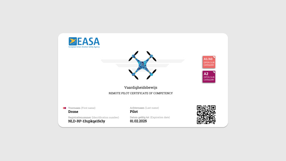 EU Dronebewijs (upgrade A2)