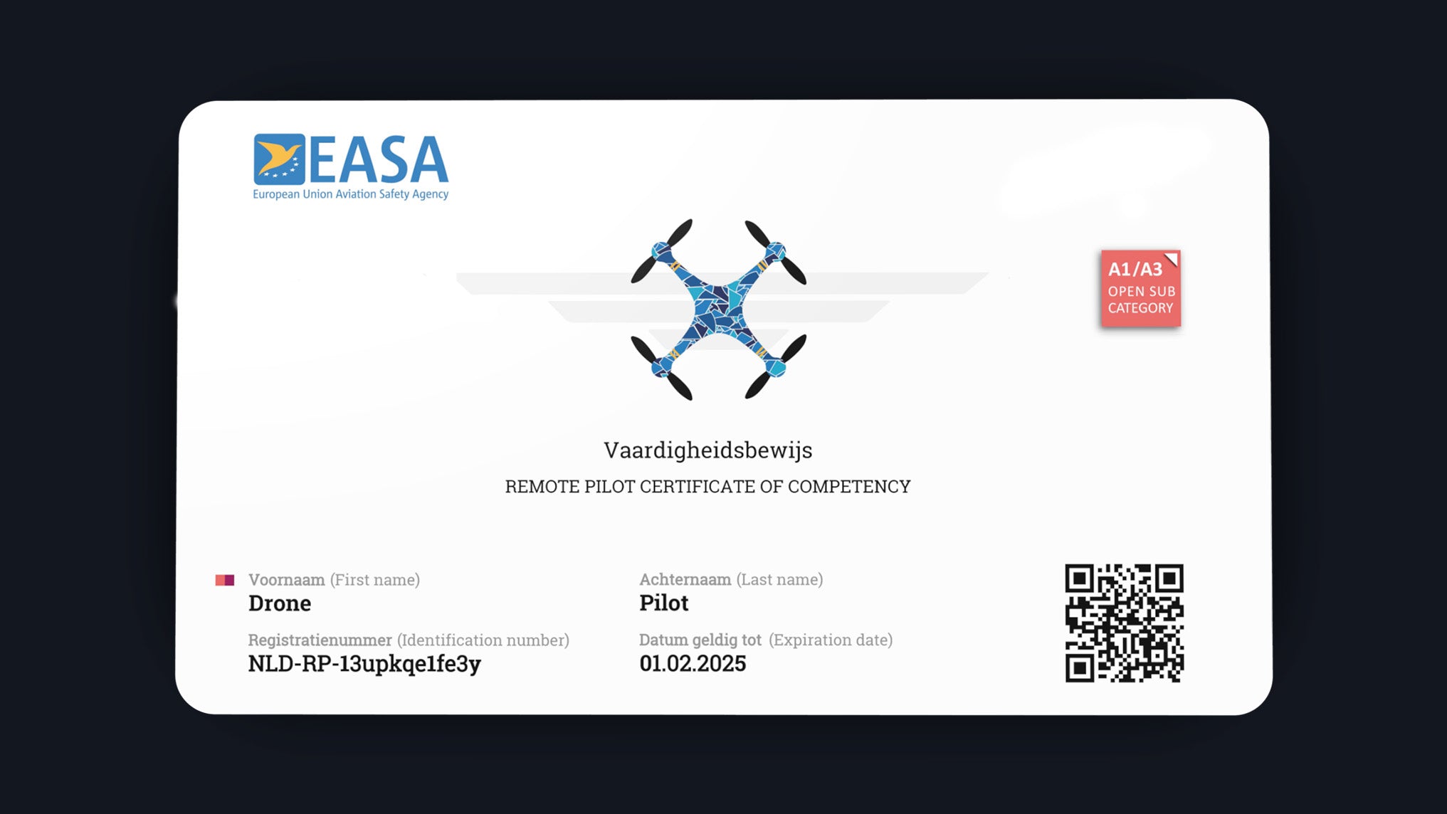 Aanvullend certificaat A2 • Drone Class
